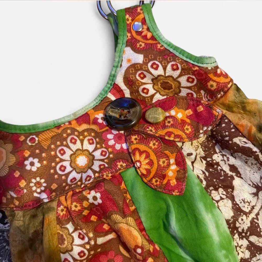 Multicolor Patchwork Shoulder Bag - image 2